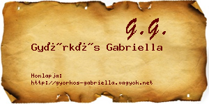 Györkös Gabriella névjegykártya