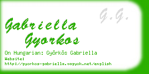 gabriella gyorkos business card