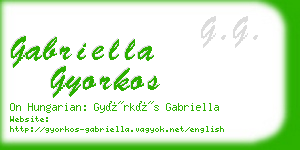 gabriella gyorkos business card